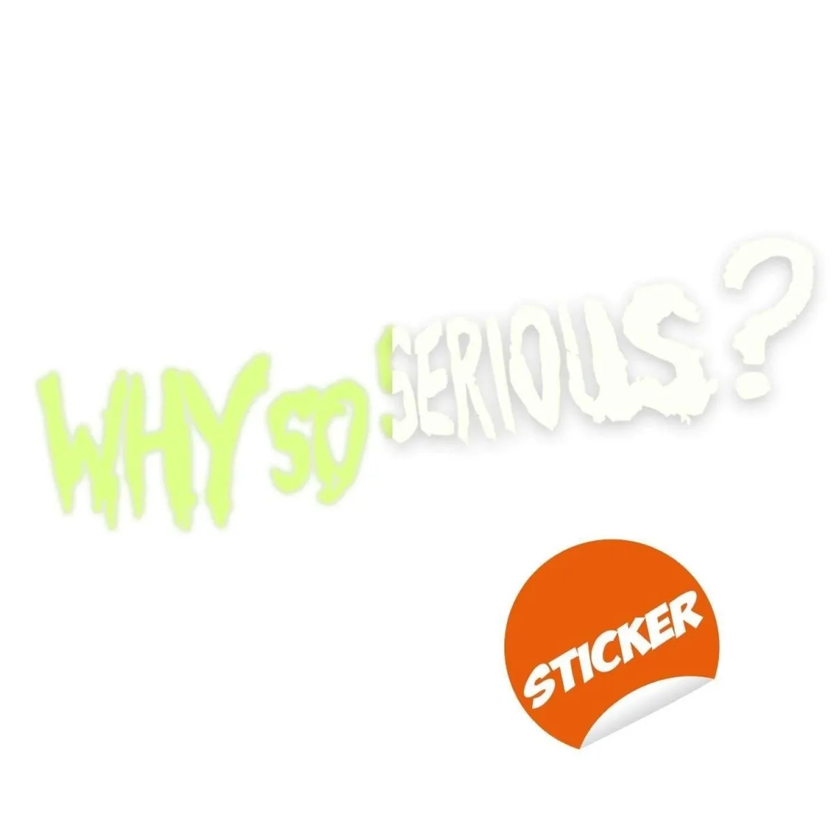 Joker Wall Art Decal - Luminous Comic Villain Quote Sticker, Cool Wall Decor