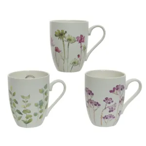 Kaemingk 350ml Porcelain Matt Flower Mug (Choice of 3)