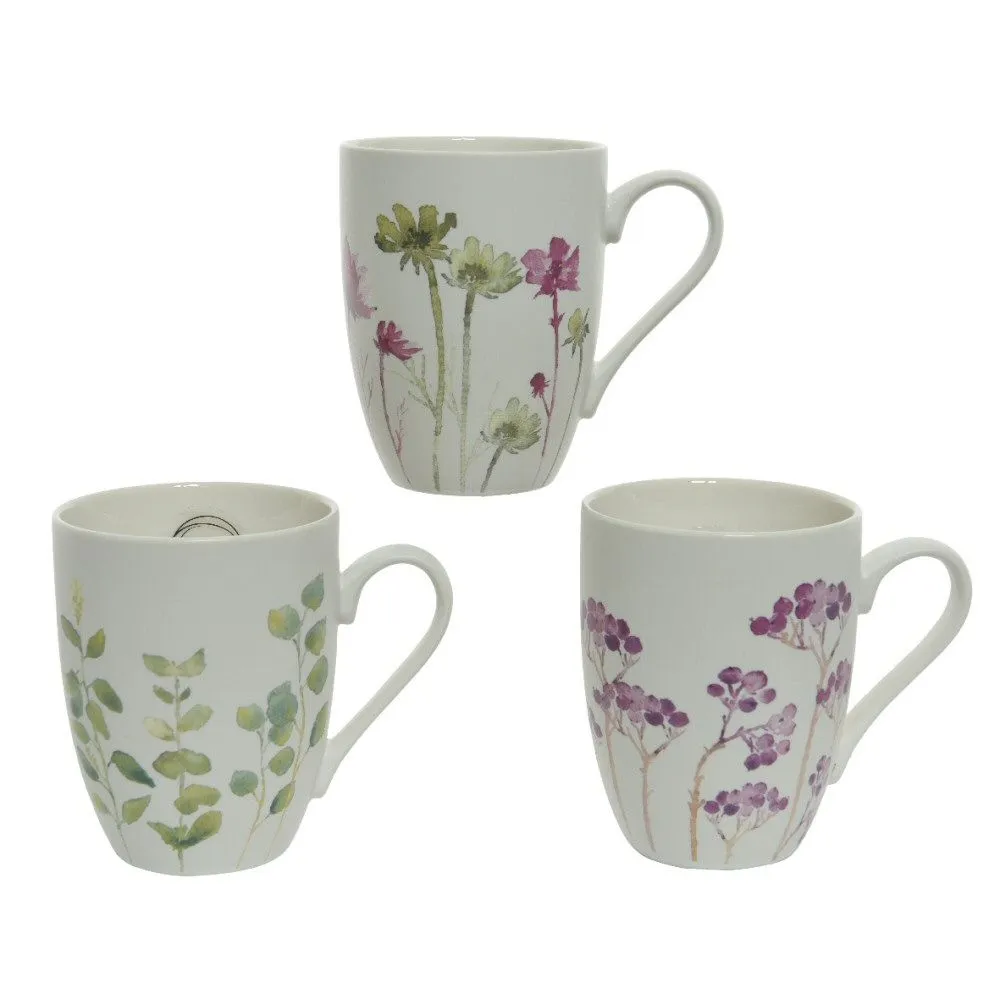 Kaemingk 350ml Porcelain Matt Flower Mug (Choice of 3)