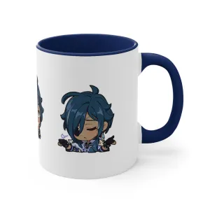 Kaeya Genshin Impact Accent Coffee Mug, 11oz Cups Mugs Cup Gift For Gamer Gifts Game Anime Fanart Fan Birthday Valentine's Christmas