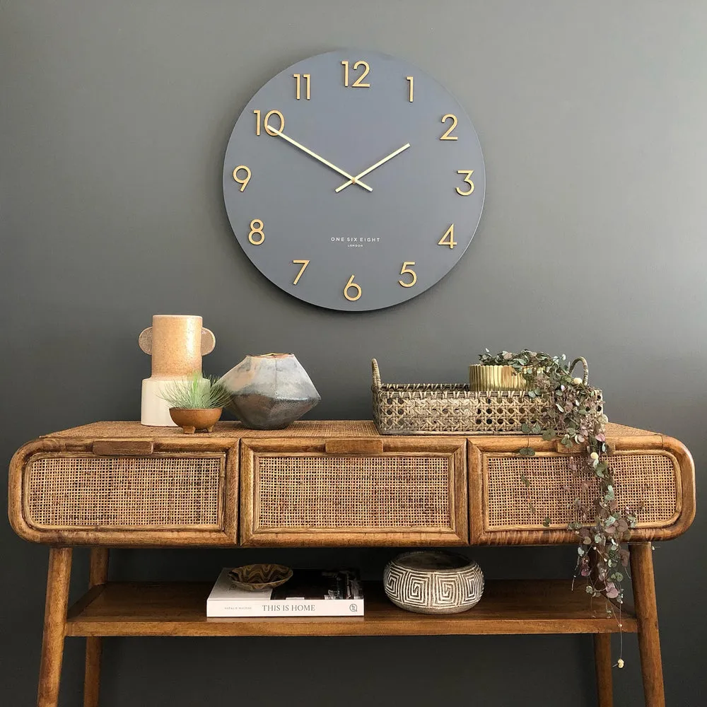 Katelyn Wall Clock in Charcoal