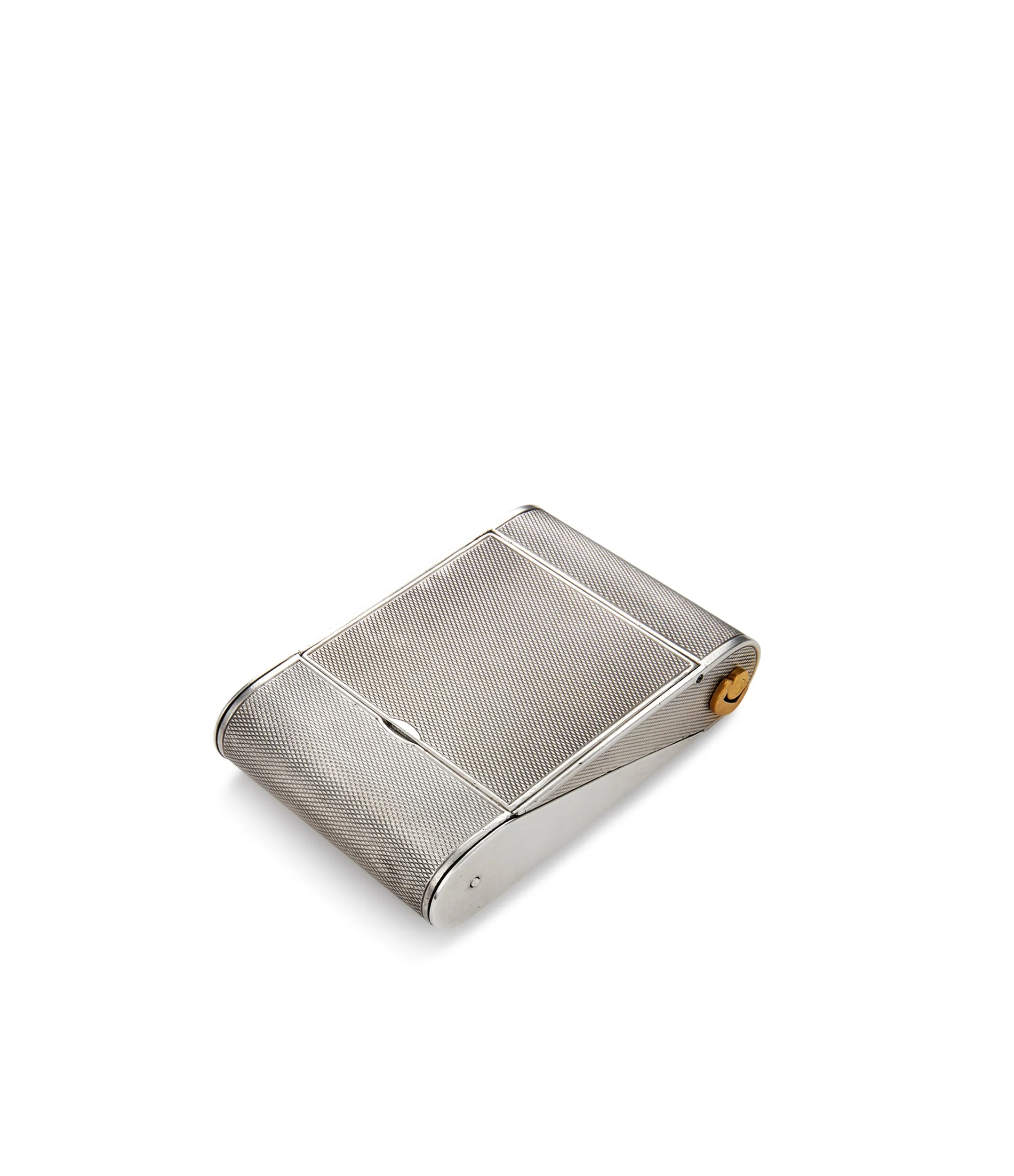 Keller Paris folding travel clock | engine-turned case