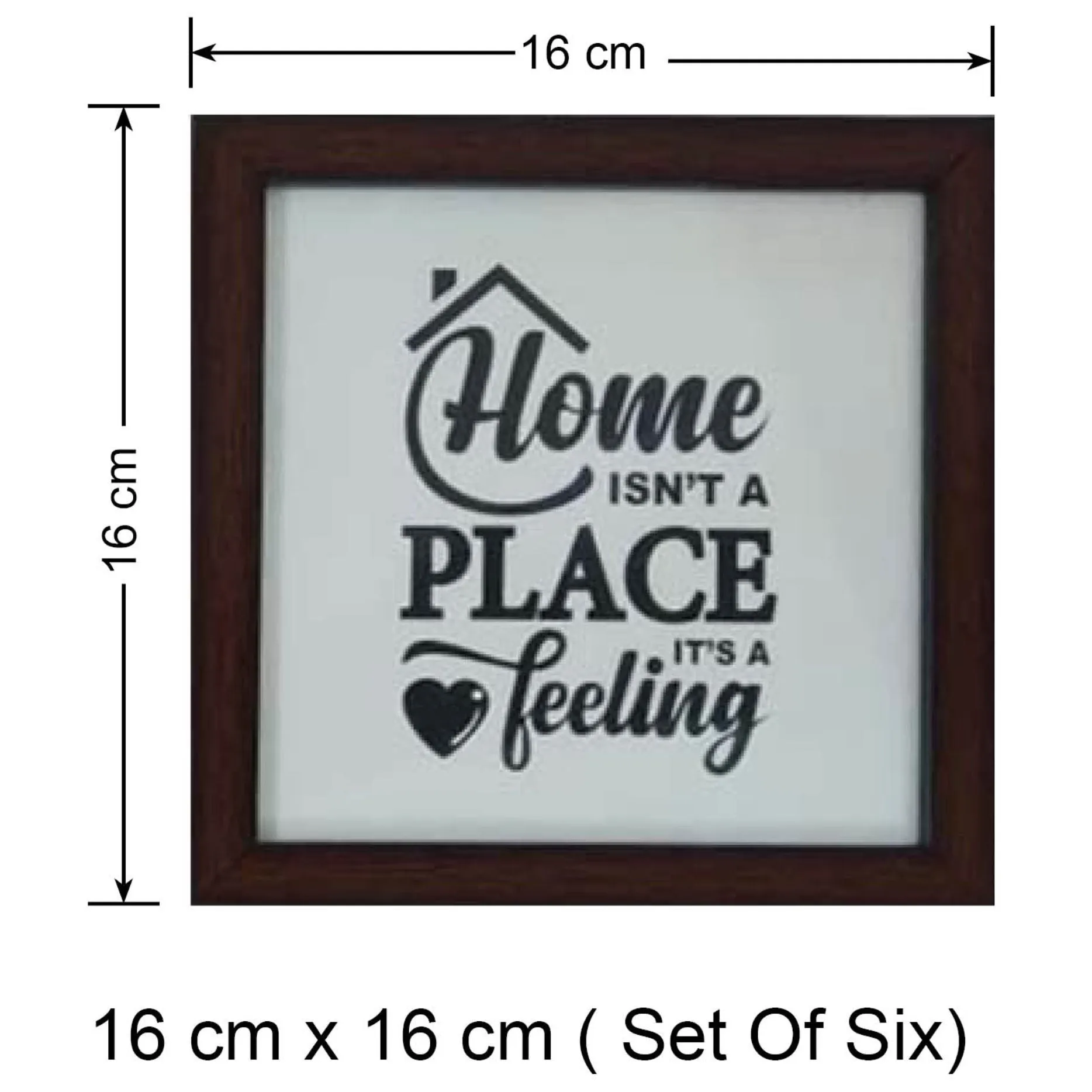 Kitchen Quotes Framed Wall Hanging (Set of 6)