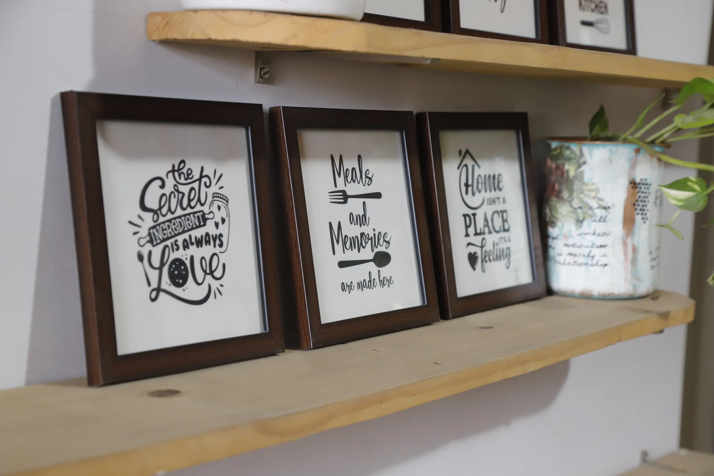 Kitchen Quotes Framed Wall Hanging (Set of 6)