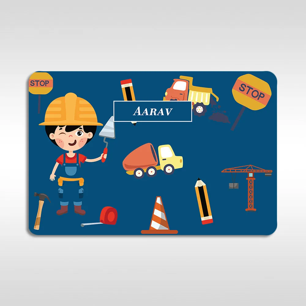 Little Builder Tableware Set (kids) (4 Placemats & 4 Casters)