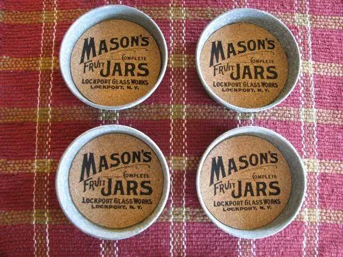 Mason Jar Logo Lid Coaster - Set of 4