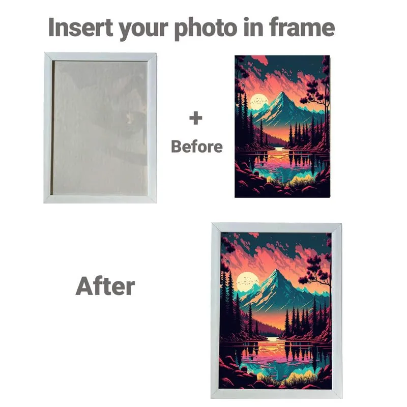 Maurvish Amazing Arts A4 Frame, A4 Picture Frame Set of 5, a4 size photo frame, Display Pictures Frames, Wall Gallery Poster Frames, White frame-Set of 2