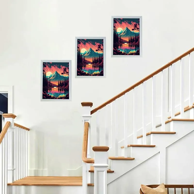 Maurvish Amazing Arts A4 Frame, A4 Picture Frame Set of 5, a4 size photo frame, Display Pictures Frames, Wall Gallery Poster Frames, White frame-Set of 2