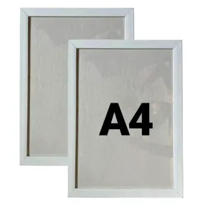 Maurvish Amazing Arts A4 Frame, A4 Picture Frame Set of 5, a4 size photo frame, Display Pictures Frames, Wall Gallery Poster Frames, White frame-Set of 2