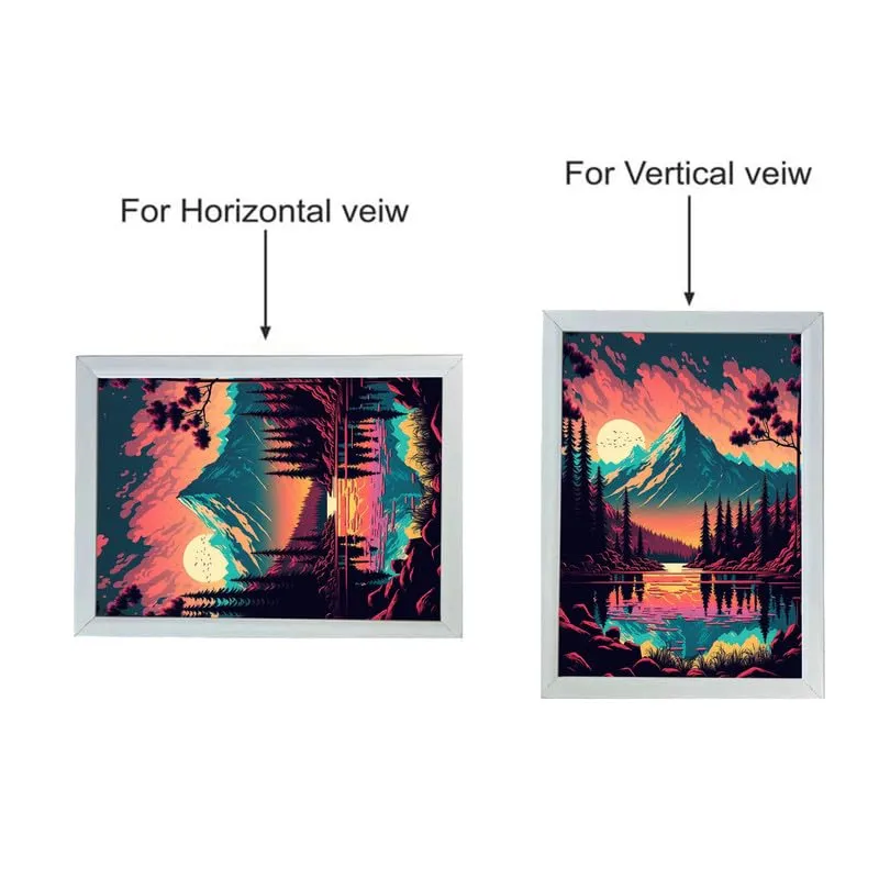 Maurvish Amazing Arts A4 Frame, A4 Picture Frame Set of 5, a4 size photo frame, Display Pictures Frames, Wall Gallery Poster Frames, White frame-Set of 2