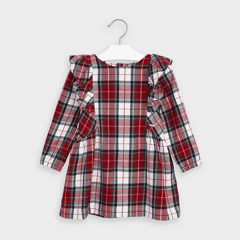 Mayoral Ruffled Checked Dress
