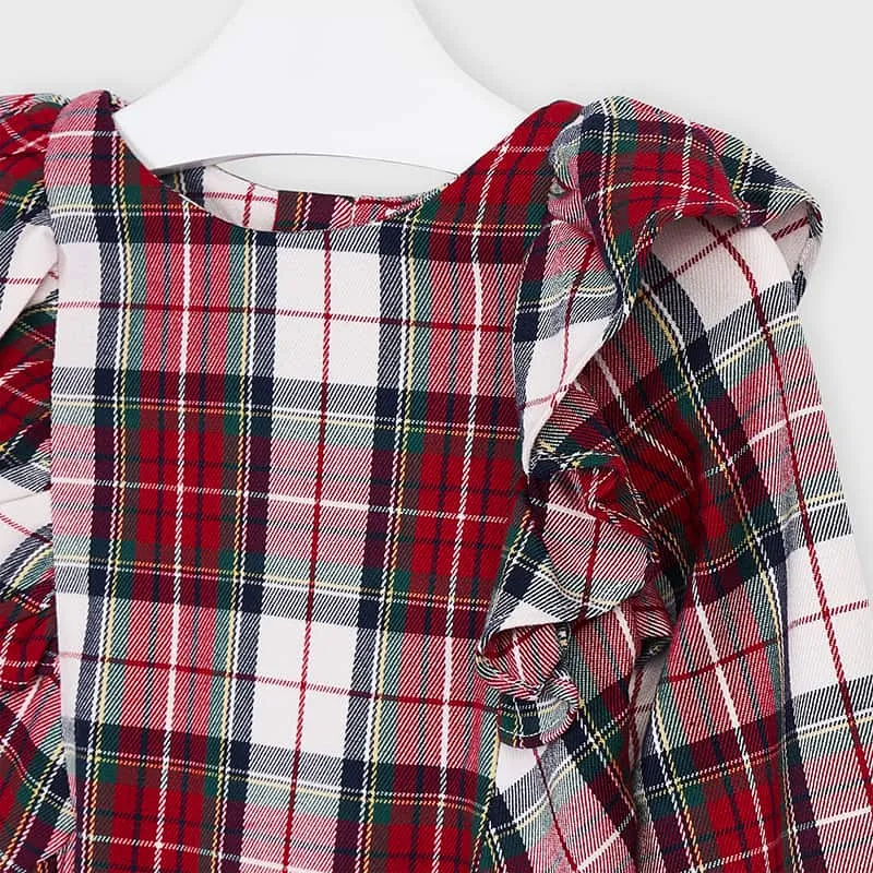 Mayoral Ruffled Checked Dress