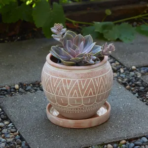 Medium Terracotta Belly Pot Saucer