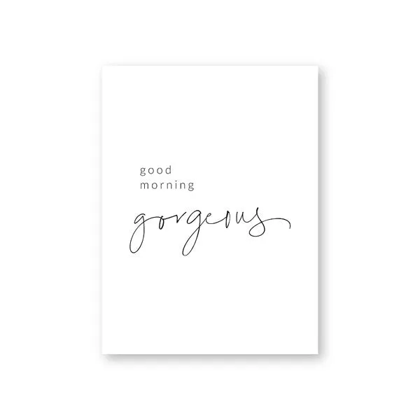 Minimalist Bedroom Quotes Typographic Wall Art Canvas Prints Good Morning Gorgeous Hello There Handsome Black and White Modern Nordic Poster