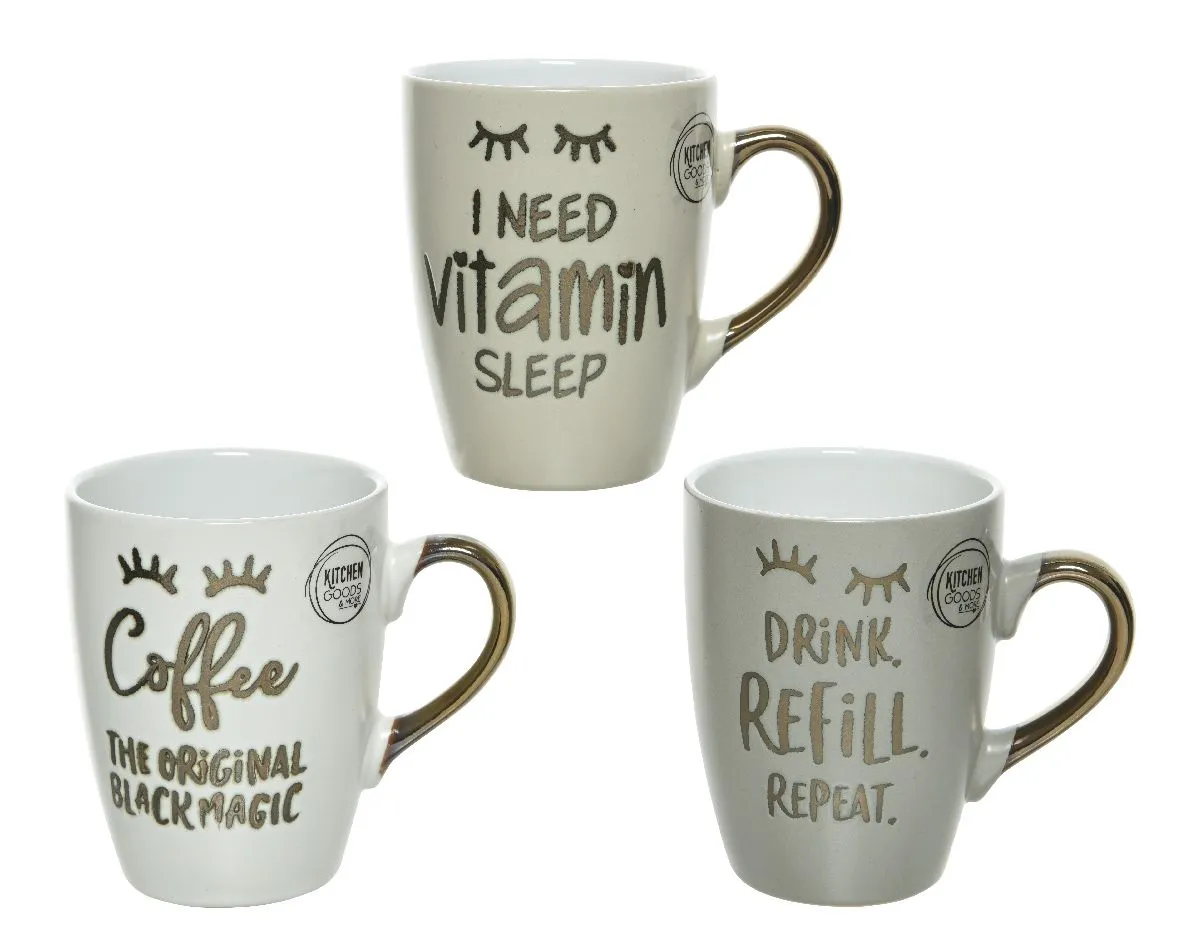 Mug stoneware with text
