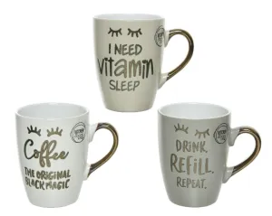 Mug stoneware with text