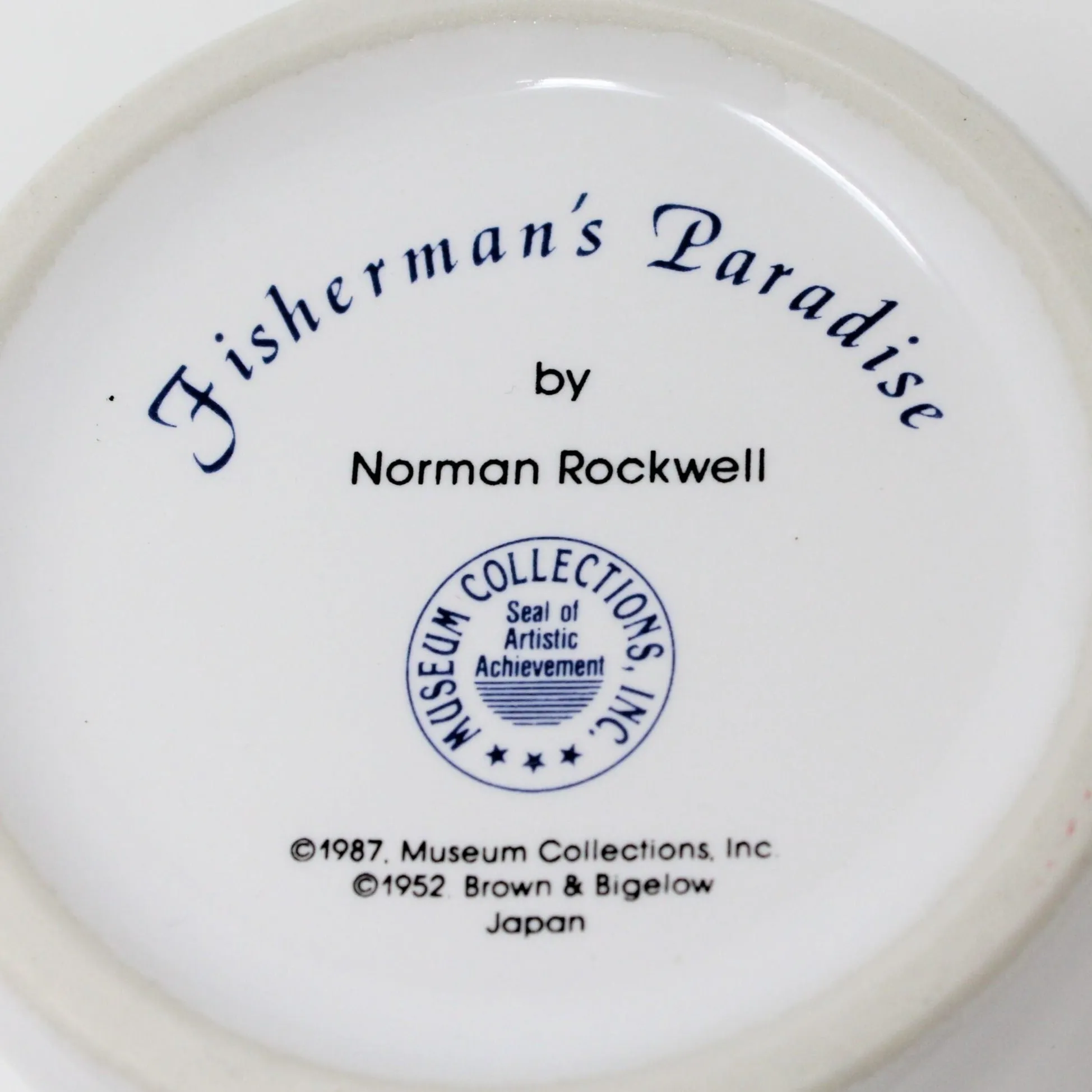 Mugs, Norman Rockwell Fishing Mugs, Vintage, Set of 2, 1987