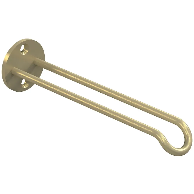National Hardware N275-521 Plant Hanger Wall Base, 7 in L, 1-25/32 in H, Steel, Brushed Gold, Screw, Wall Mounting :CD: QUANTITY: 1