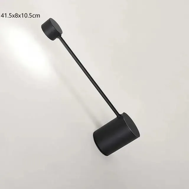Nordic led wall light fixture modern simple black wrought iron bedroom bedside reading lamp living room Aisle staircase sconces