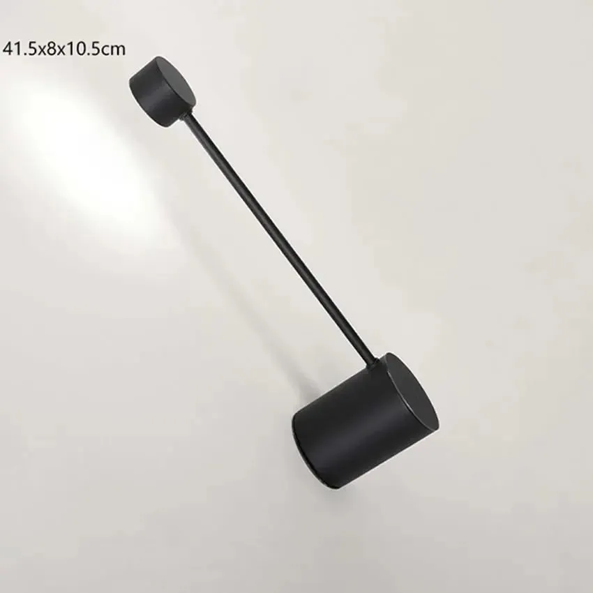 Nordic led wall light fixture modern simple black wrought iron bedroom bedside reading lamp living room Aisle staircase sconces