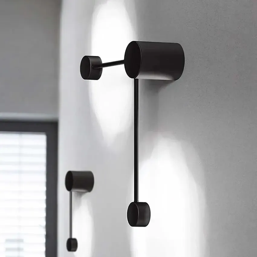 Nordic led wall light fixture modern simple black wrought iron bedroom bedside reading lamp living room Aisle staircase sconces