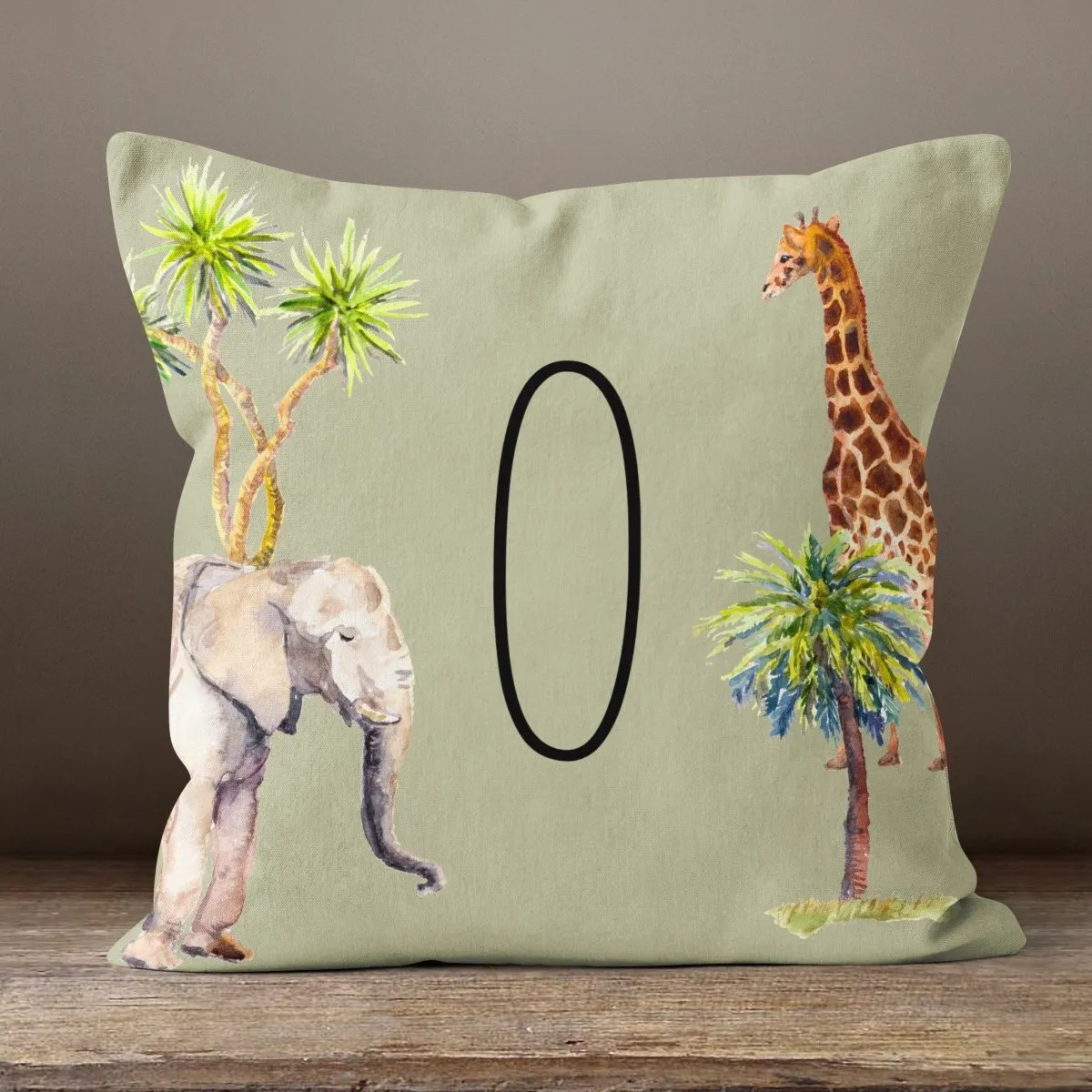 On Safari Personalized Nursery Pillow