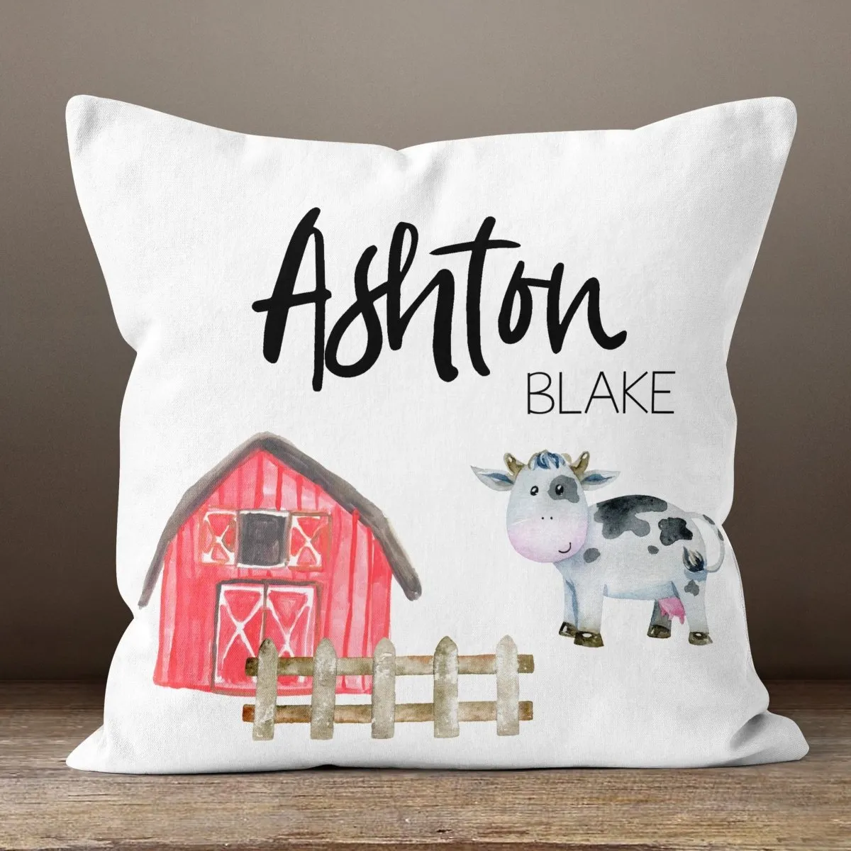 On the Farm Personalized Nursery Pillow