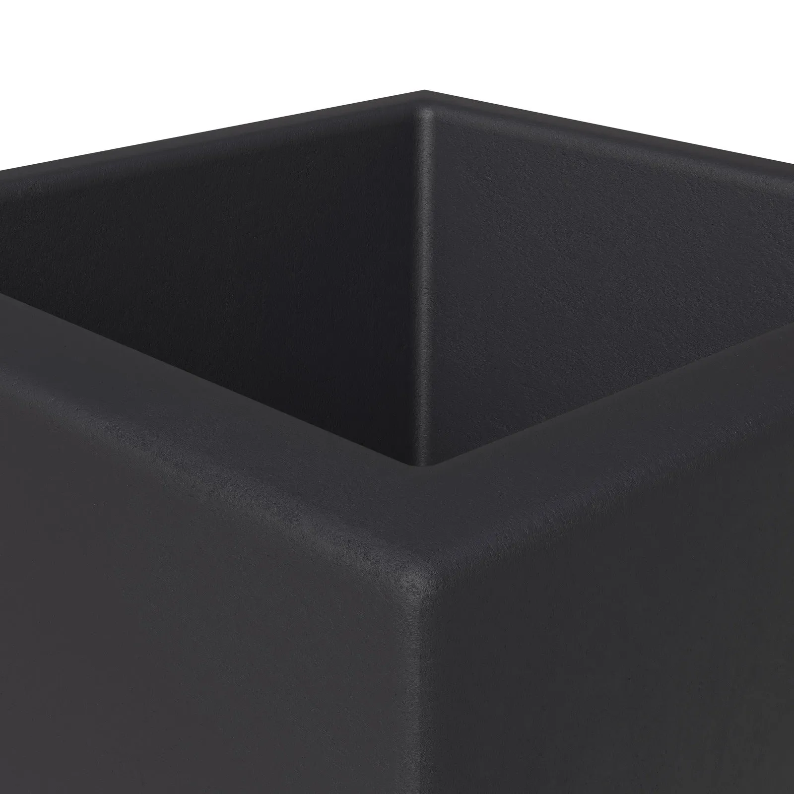 Orna 2-Piece Modern Fiberstone and MgO Square Clay Planter Set for Home and Garden