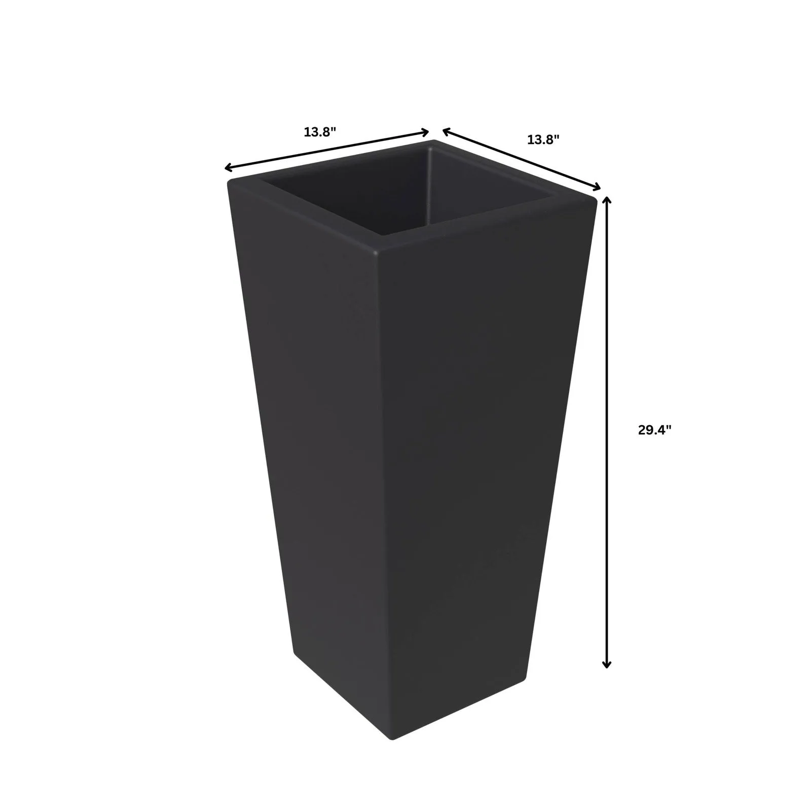 Orna 2-Piece Modern Fiberstone and MgO Square Clay Planter Set for Home and Garden