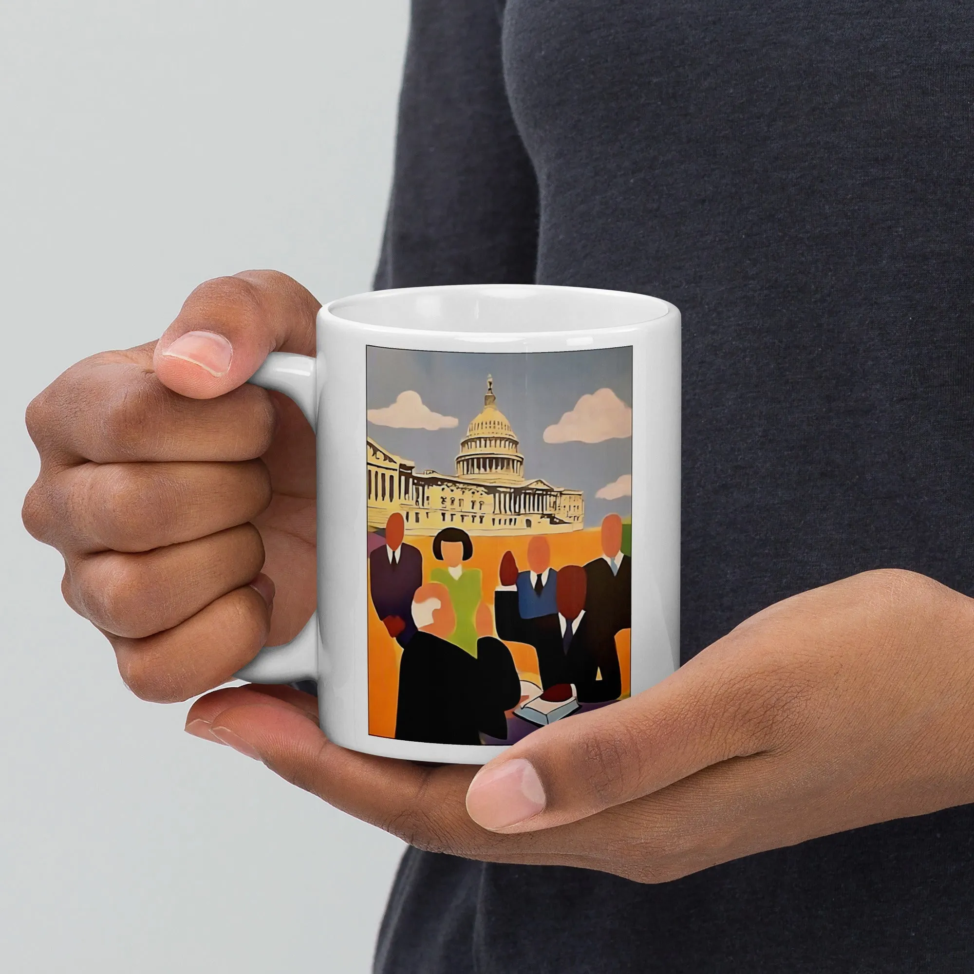 Paint the White House Black Ceramic Mug / Coffee or Tea Cup / Black Art / African American Art / Voting and Democracy / Vote Your Voice / Positive Black Images