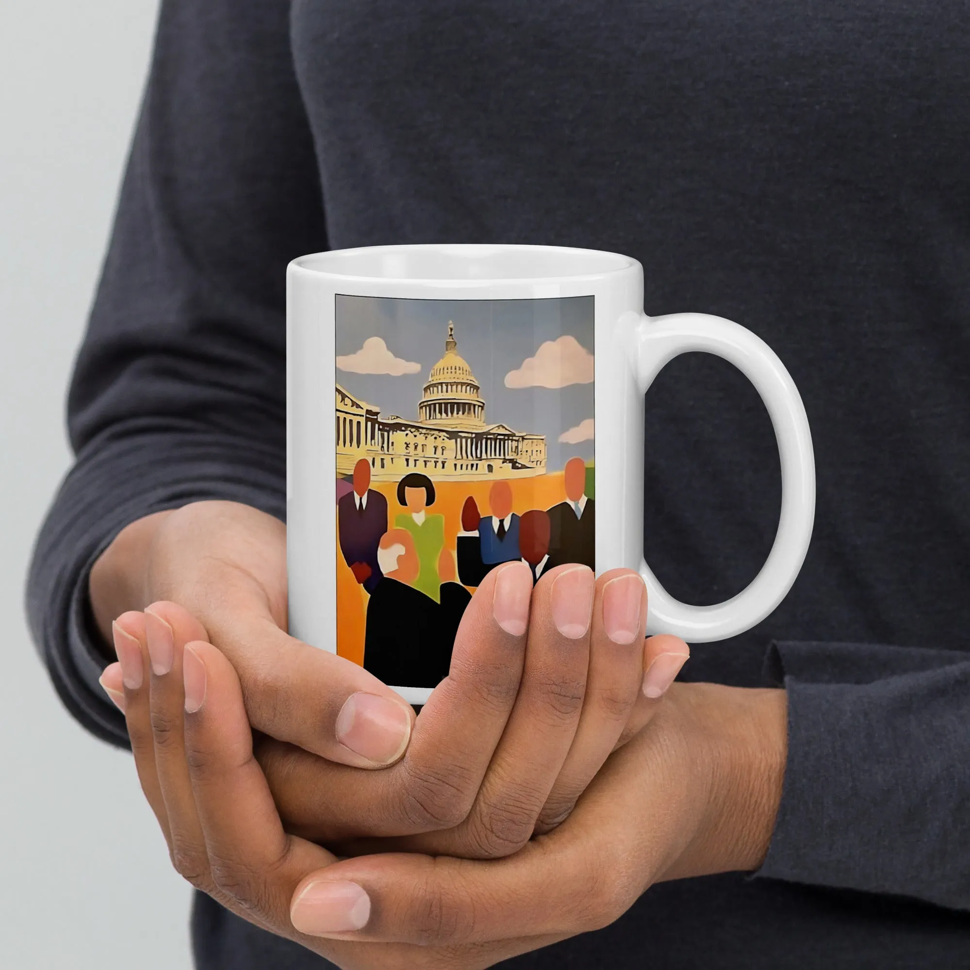 Paint the White House Black Ceramic Mug / Coffee or Tea Cup / Black Art / African American Art / Voting and Democracy / Vote Your Voice / Positive Black Images