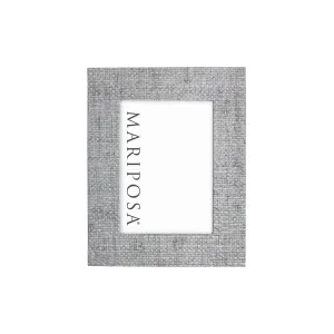 Pale Gray Faux Grasscloth 5x7  Frame