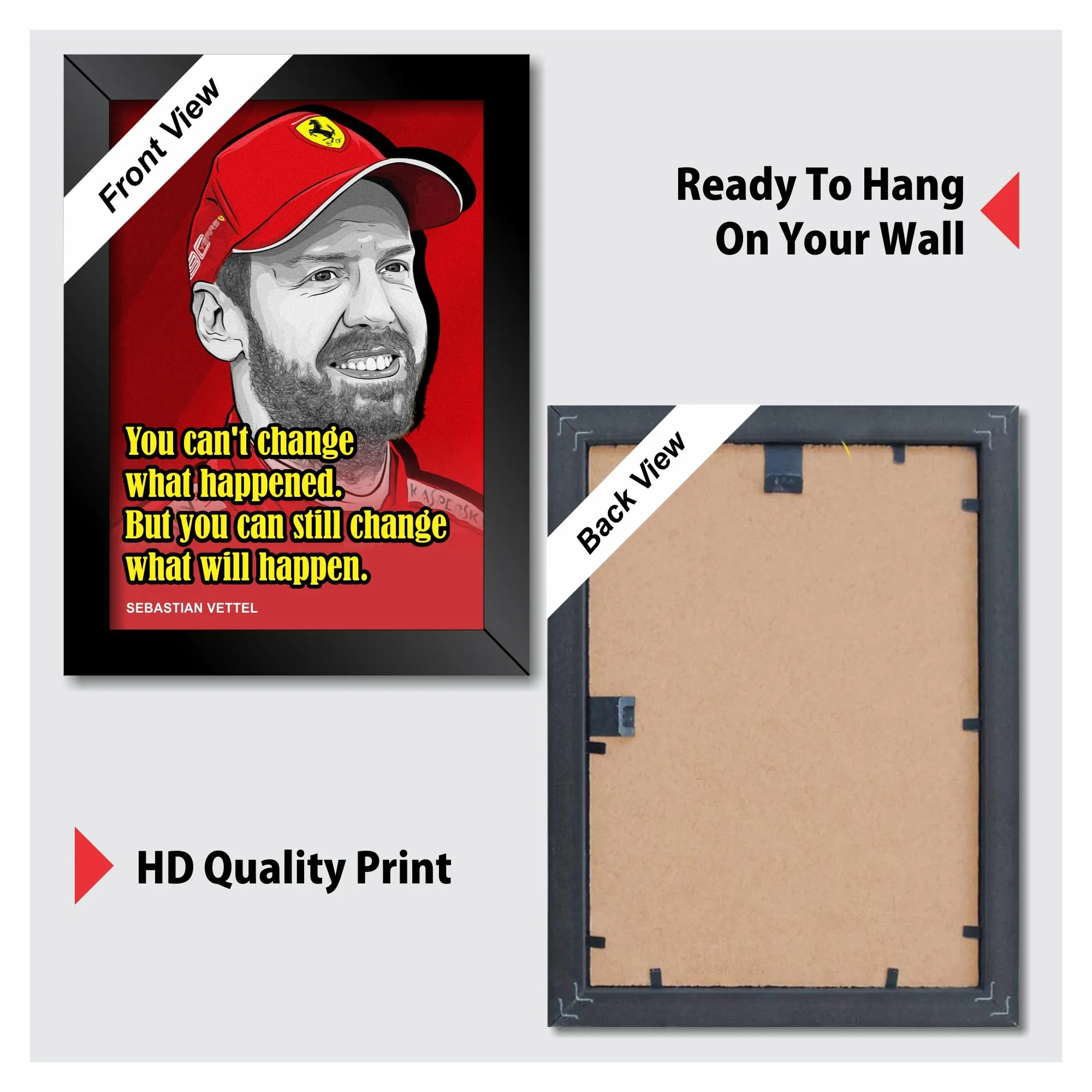 PAPER PLANE DESIGN Framed Posters Quotes 2 Sizes, Set of 8 (BLACK, SPORTS)