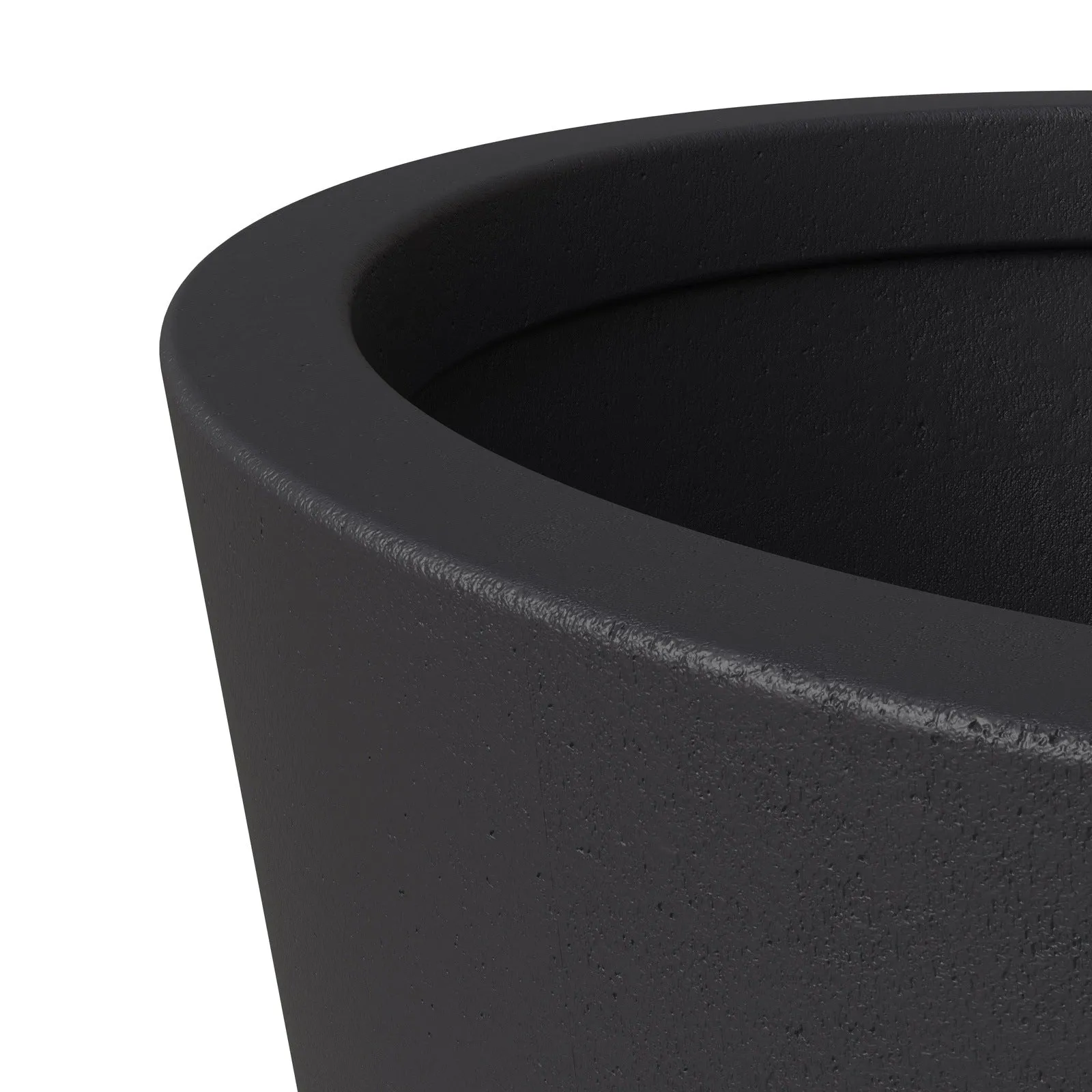 Pebble 4-Piece Modern Fiberstone and MGO Clay Tapered Round Planter Set for Indoor and Outdoor