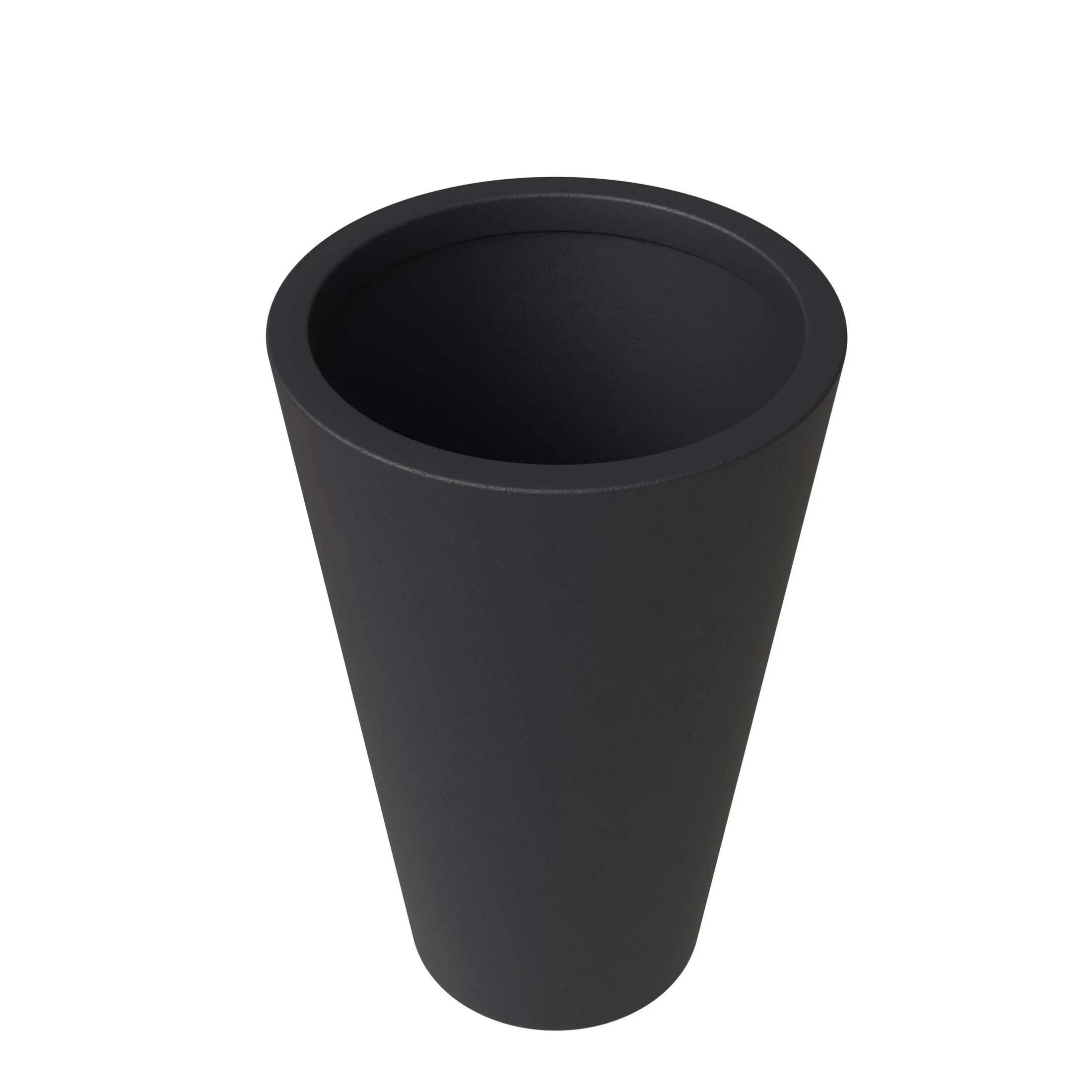 Pebble 4-Piece Modern Fiberstone and MGO Clay Tapered Round Planter Set for Indoor and Outdoor