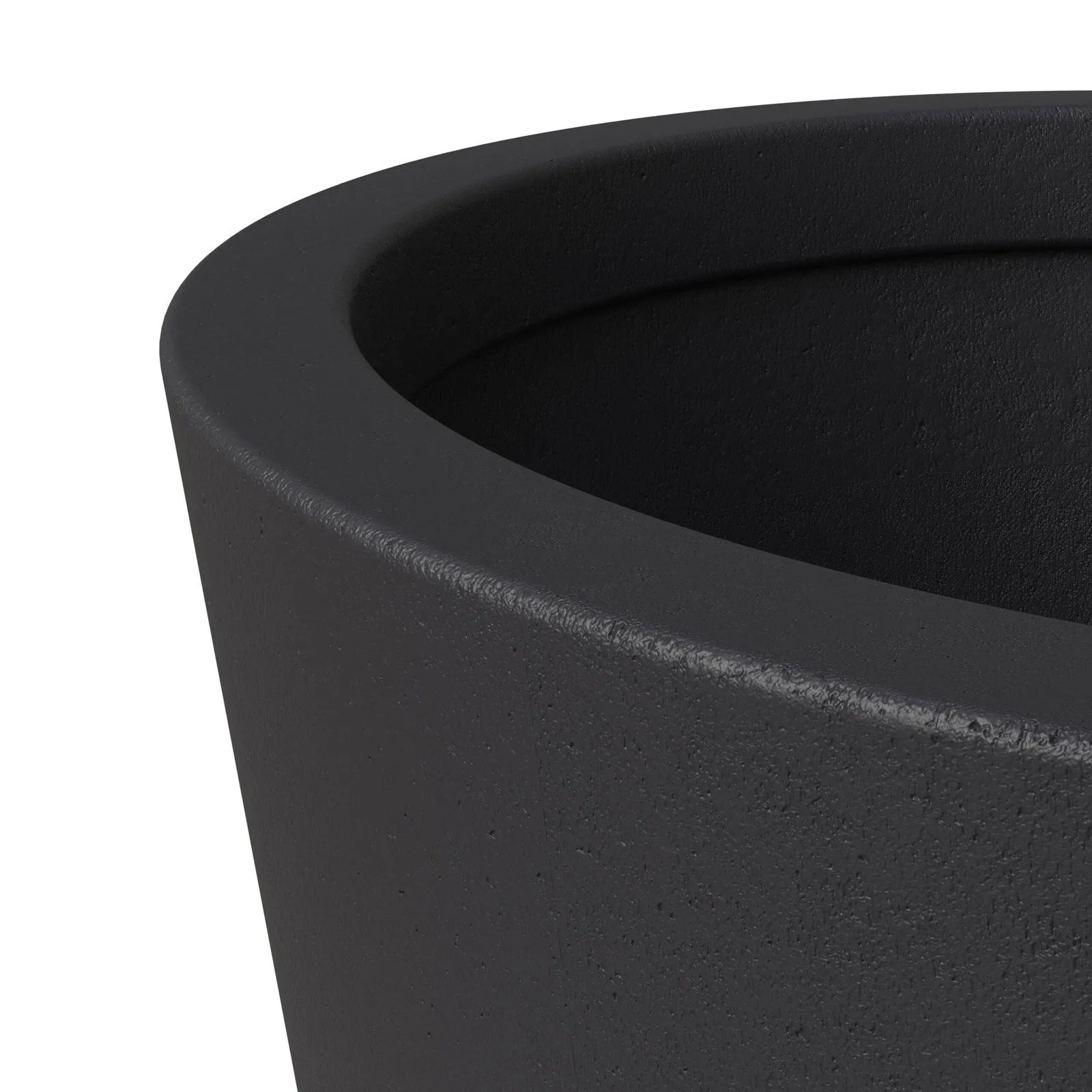 Pebble 4-Piece Modern Fiberstone and MGO Clay Tapered Round Planter Set for Indoor and Outdoor