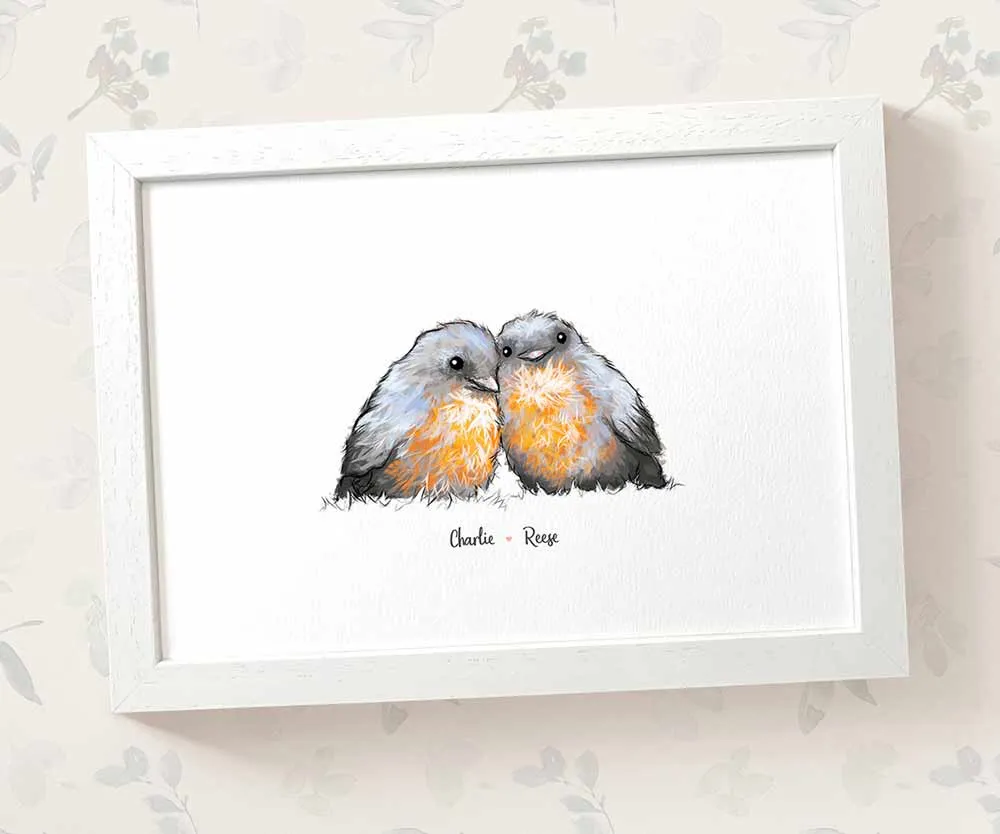 Personalised Robin Family Portrait