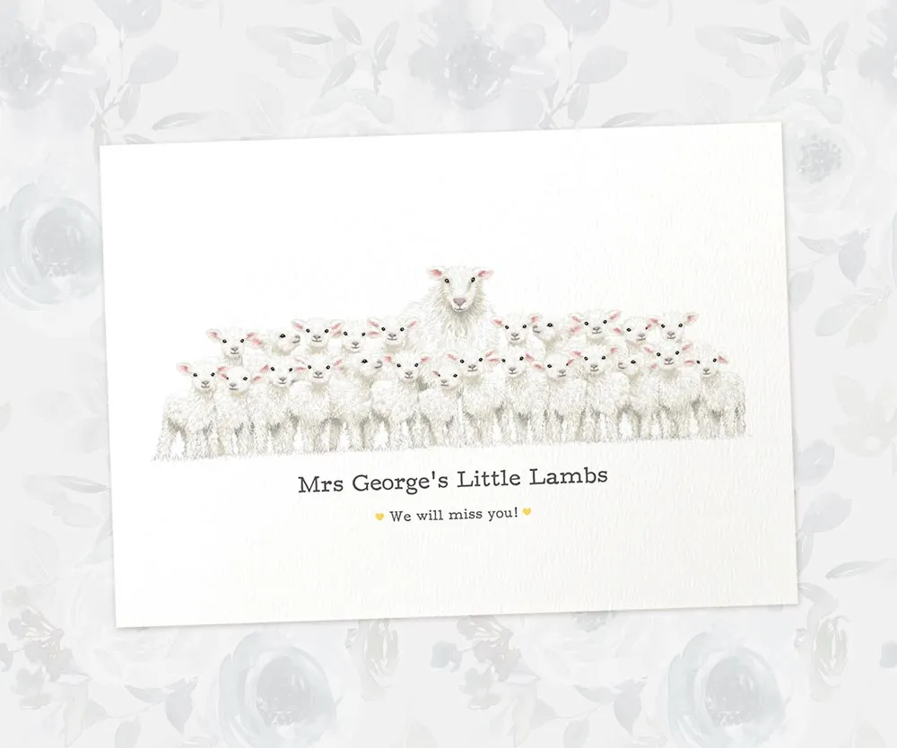 Personalised Sheep Best Teacher Print