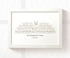 Personalised Sheep Best Teacher Print