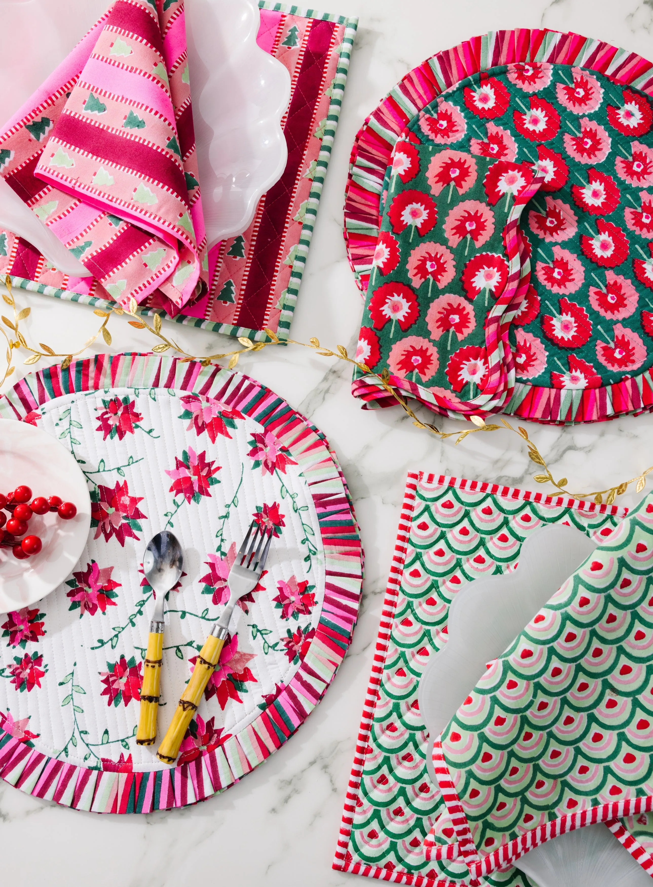 Poinsettia Placemats