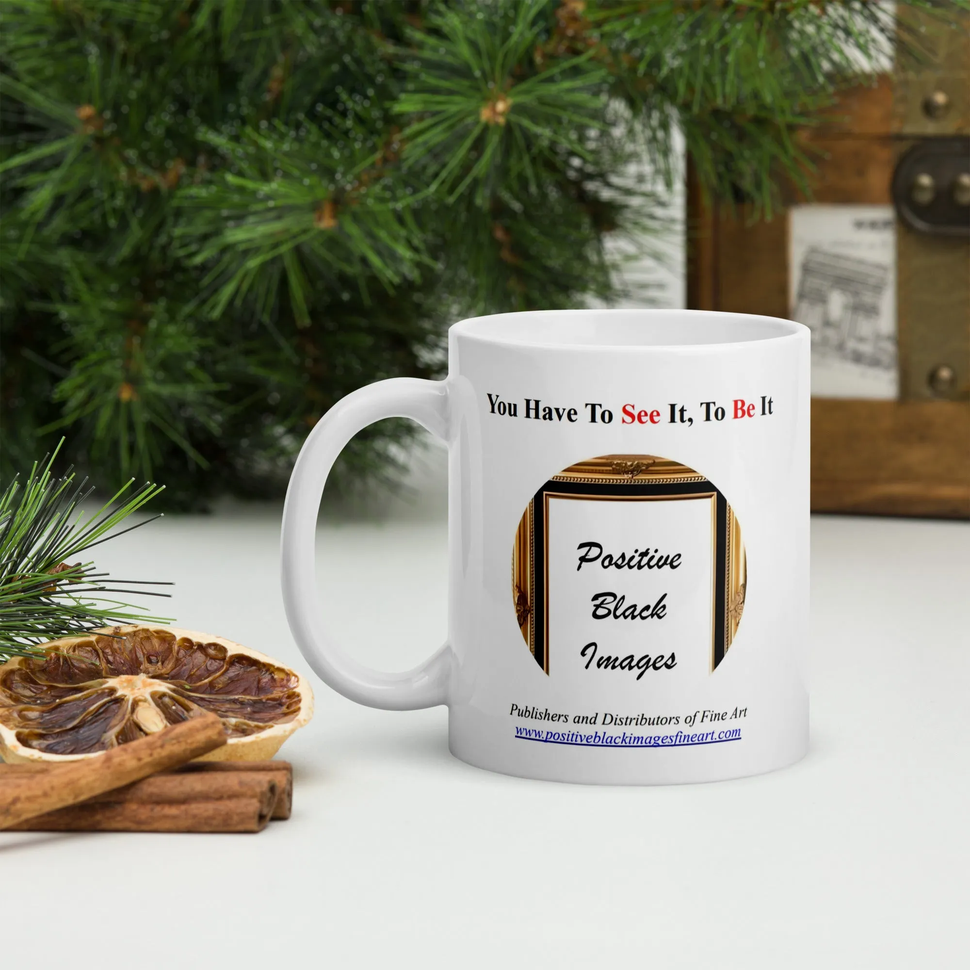 Positive Black Images Ceramic Mug #1 / Coffee or Tea Cup / Black Art / African American Art / Positive Black Images Fine Art