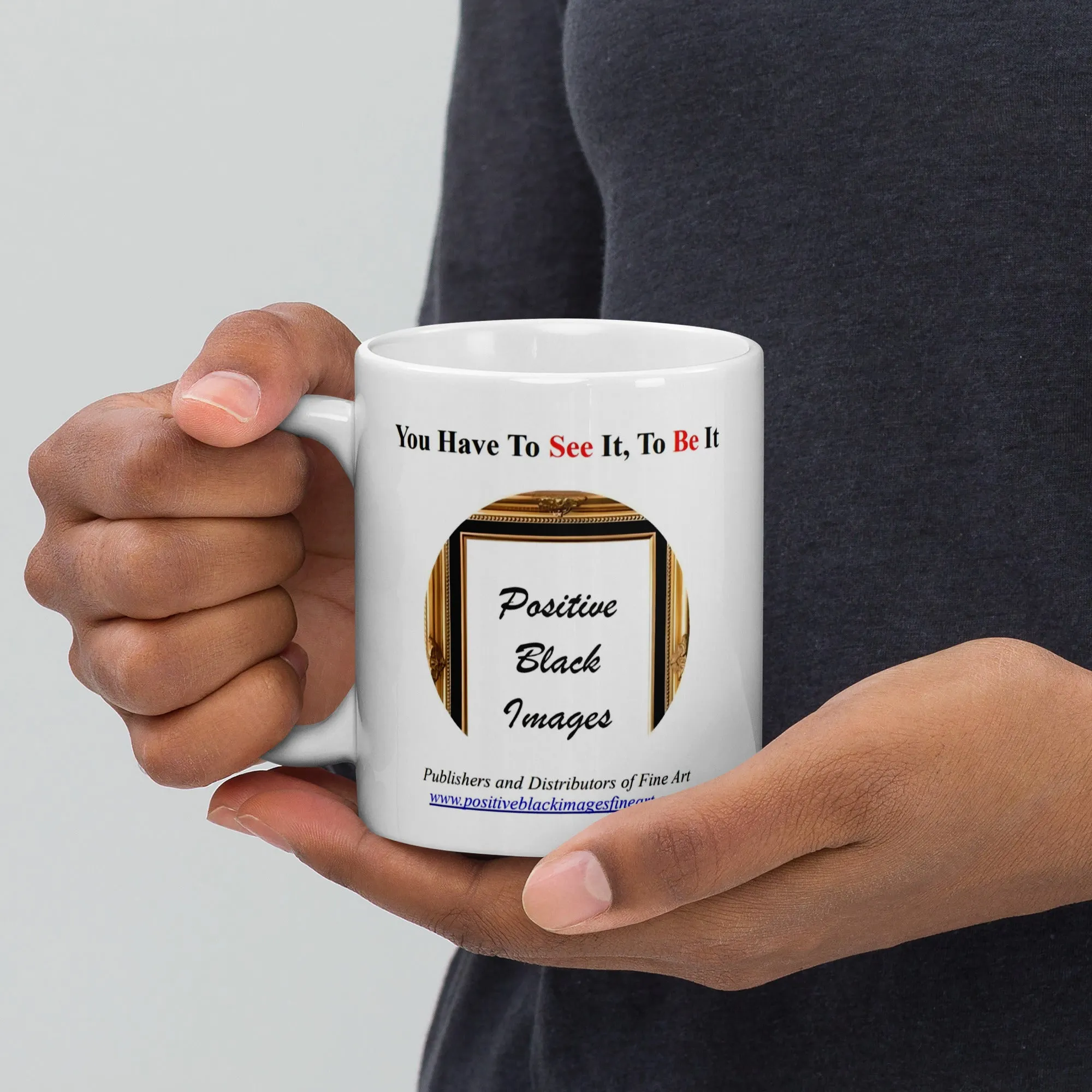 Positive Black Images Ceramic Mug #1 / Coffee or Tea Cup / Black Art / African American Art / Positive Black Images Fine Art