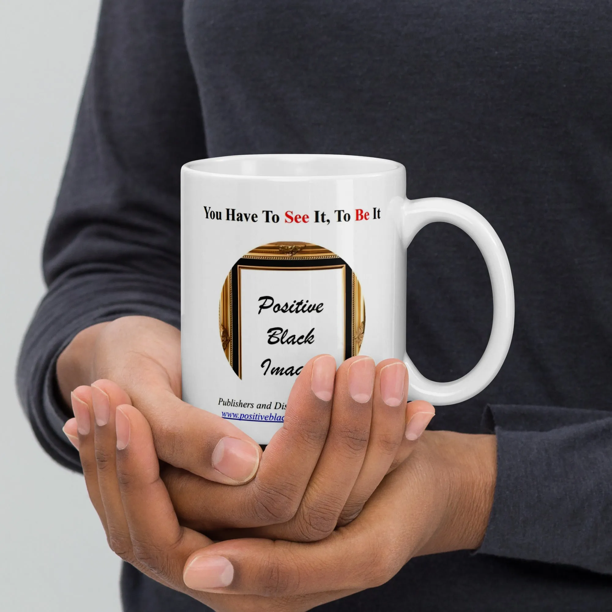 Positive Black Images Ceramic Mug #1 / Coffee or Tea Cup / Black Art / African American Art / Positive Black Images Fine Art