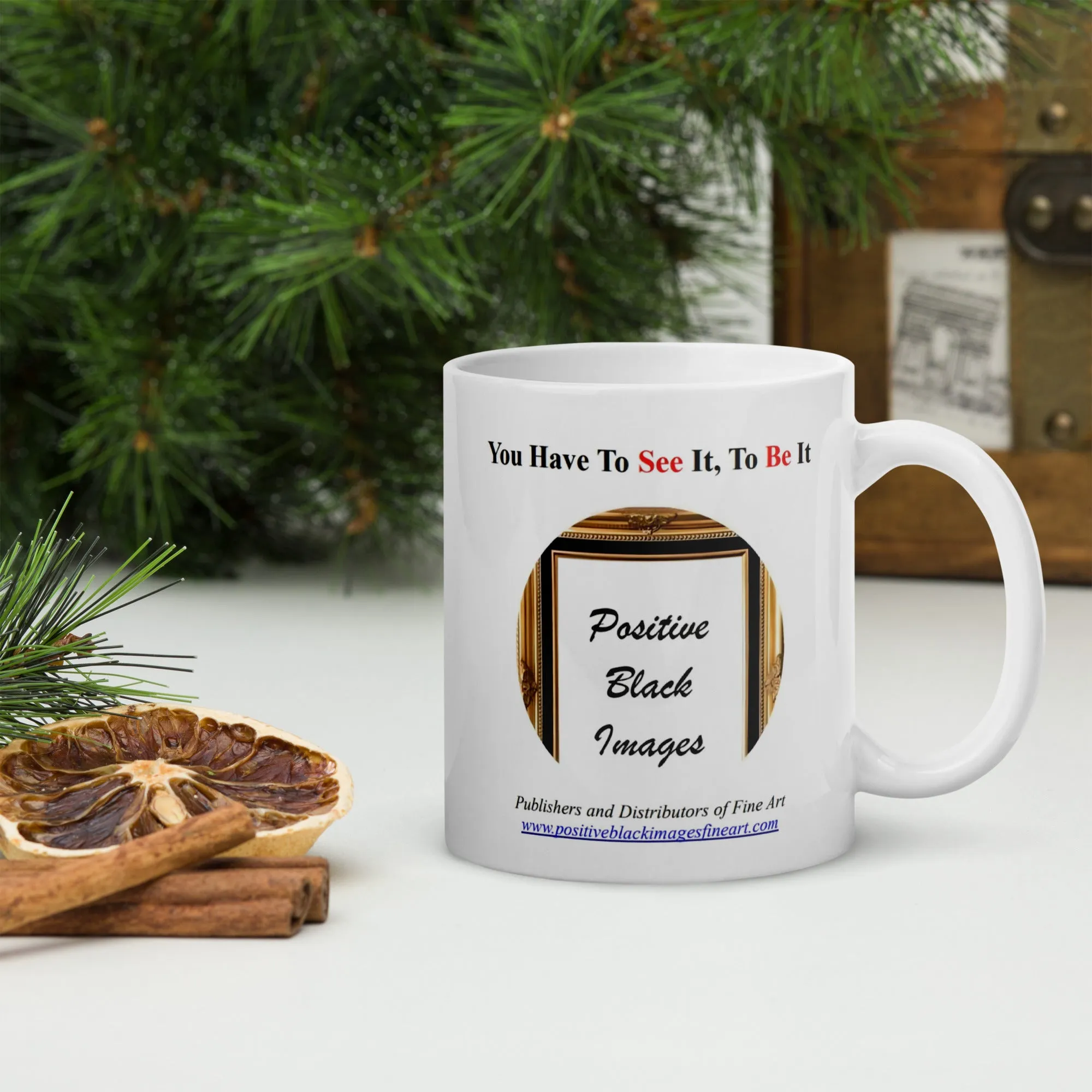 Positive Black Images Ceramic Mug #1 / Coffee or Tea Cup / Black Art / African American Art / Positive Black Images Fine Art