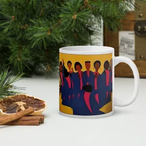 Praise Him Ceramic Mug / Coffee or Tea Cup / Black Art / African American Art / Religious Art /Black Church Choir / Positive Black Images