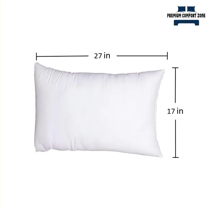 Premium Comfort Zone Polyfiber Filled White Pillow 1pc (17 x 27 in)