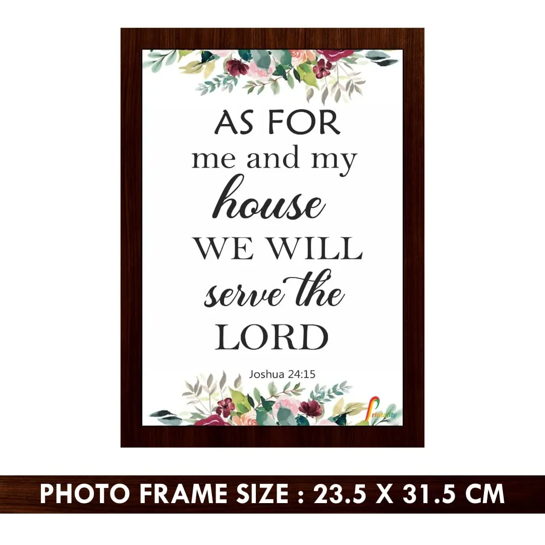 Printality Bible verse Wall Photo Frame Size (23.5 x 31.5 CM) Hanging wall Photo frame, Small Photo Frame, verse photo frame, Christians gifts, thank giving scriptures verse photo frame FRMMIND-007