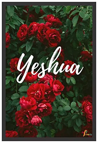 Printality Wall Photo Frame Yashua Rose Bible Verse Printed Wall Hanging Big Size 12 x 18 inches Photo Frames for wall dacoration