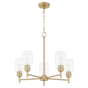 Quorum International VELETA 6112-5-80 Chandelier - Aged Brass