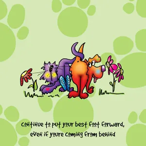 "Continue to put your best foot forward" WHIMSHOTS CANVAS